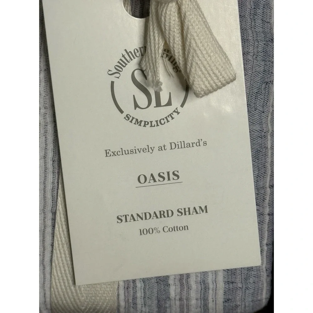 SOUTHERN LIVING Oasis Pillow Sham Set Of 2 100% COTTON Purple White Standard